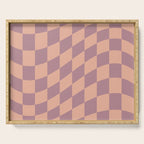 Wavy Dusty Mauve x Whipped Peach Serving Tray Gallery Image 1