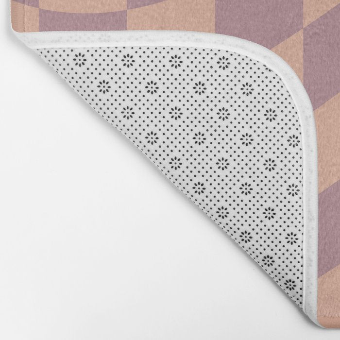 Wavy Dusty Mauve x Whipped Peach Bath Mat Gallery Image 2