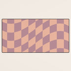 Wavy Dusty Mauve x Whipped Peach Desk Mat Gallery Image 3