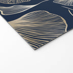 Festive, Gingko Leaves, Floral Prints, Navy Blue Welcome Mat Gallery Image 2