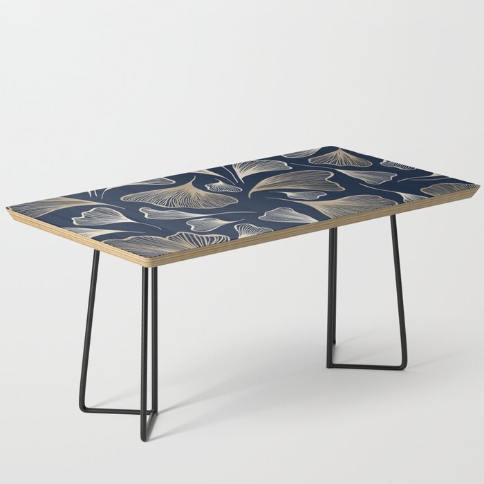 Festive, Gingko Leaves, Floral Prints, Navy Blue Coffee Table Gallery Image 1