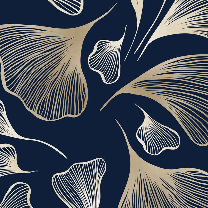 Festive, Gingko Leaves, Floral Prints, Navy Blue Coffee Mug Gallery Image 2