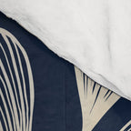 Festive, Gingko Leaves, Floral Prints, Navy Blue Comforter Gallery Image 4