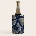 Festive, Gingko Leaves, Floral Prints, Navy Blue Wine Chiller Gallery Image 2