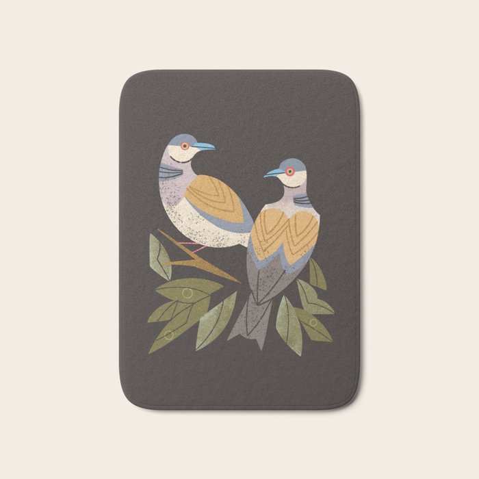Two Turtle Doves Bath Mat Gallery Image 1