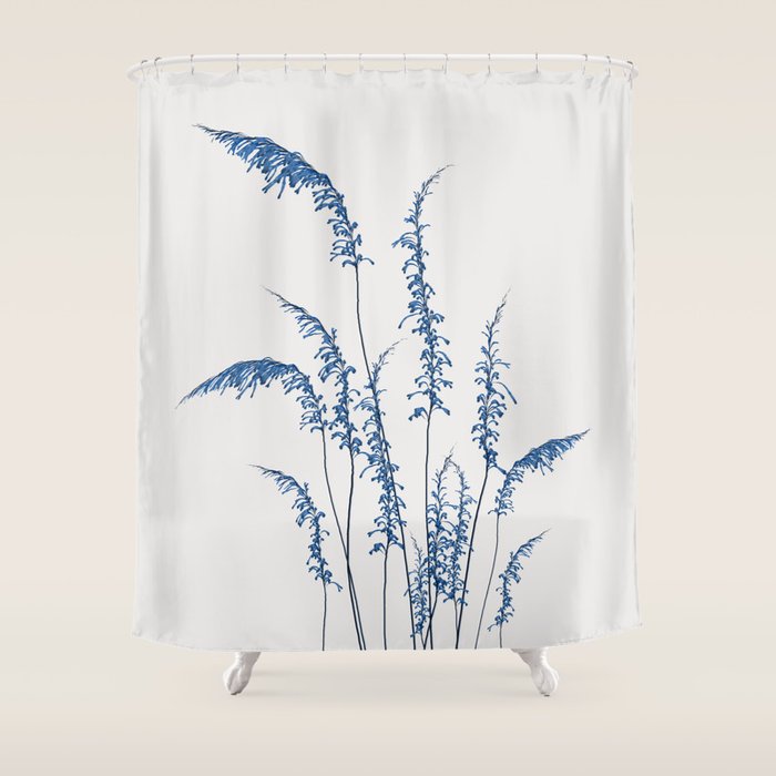 Blue flowers 2 Shower Curtain Gallery Image 1