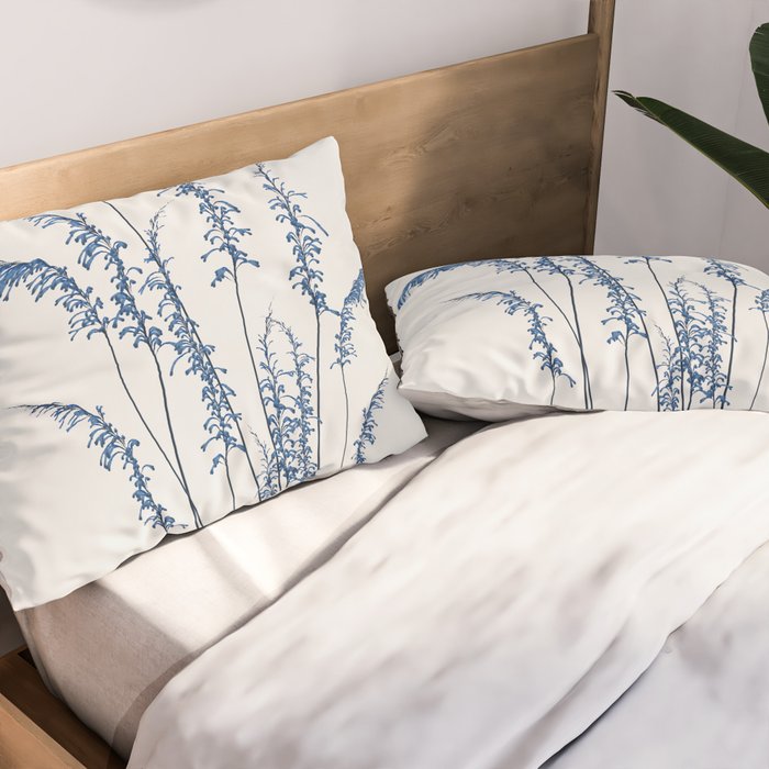 Blue flowers 2 Pillow Sham Gallery Image 2