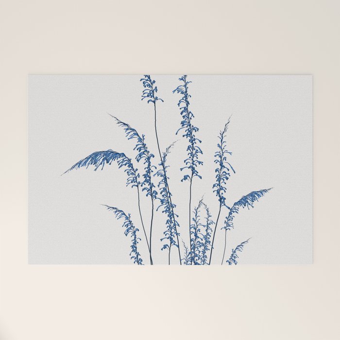 Blue flowers 2 Welcome Mat Gallery Image 1