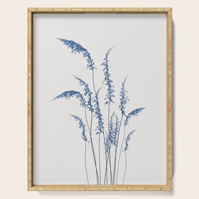 Blue flowers 2 Serving Tray Gallery Image 1