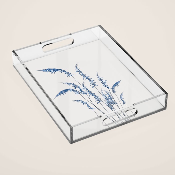 Blue flowers 2 Acrylic Tray Gallery Image 1