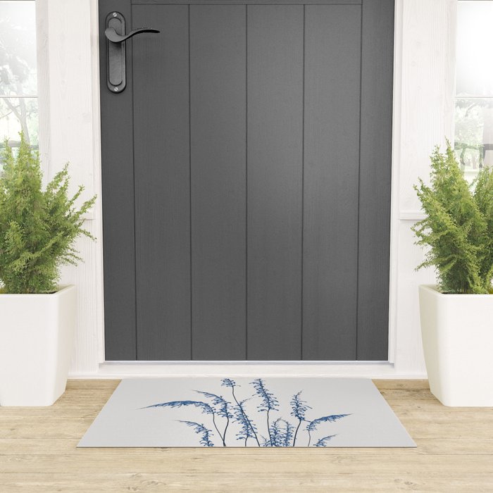 Blue flowers 2 Welcome Mat Gallery Image 3
