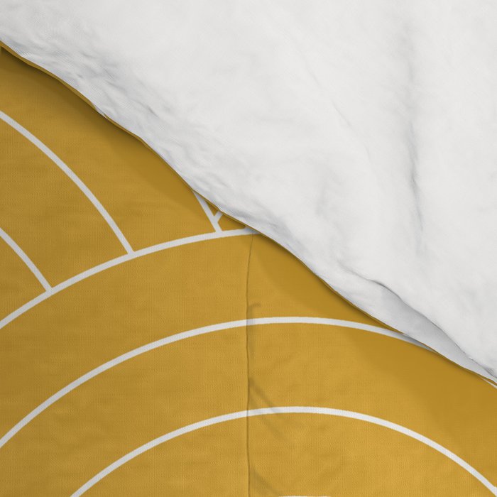 Waves (Mustard Yellow) Comforter Gallery Image 4