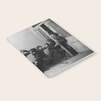 Boys will be boys funny school boys rough housing black and white vintage photograph by Fitz Guerin Notebook Gallery Image 2