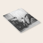 Boys will be boys funny school boys rough housing black and white vintage photograph by Fitz Guerin Notebook Gallery Image 3