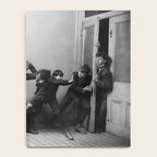Boys will be boys funny school boys rough housing black and white vintage photograph by Fitz Guerin Notebook Gallery Image 4