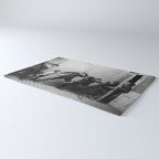 Boys will be boys funny school boys rough housing black and white vintage photograph by Fitz Guerin Rug Gallery Image 3