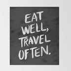 Eat Well, Travel Often Throw Blanket Gallery Image 2