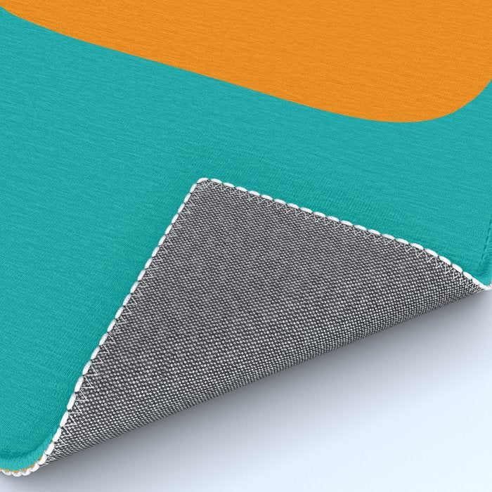 Clarity - Orange and Turquoise Minimalist Rug Gallery Image 4