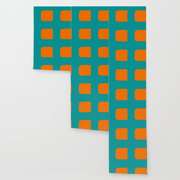 Clarity - Orange and Turquoise Minimalist Wallpaper Gallery Image 3