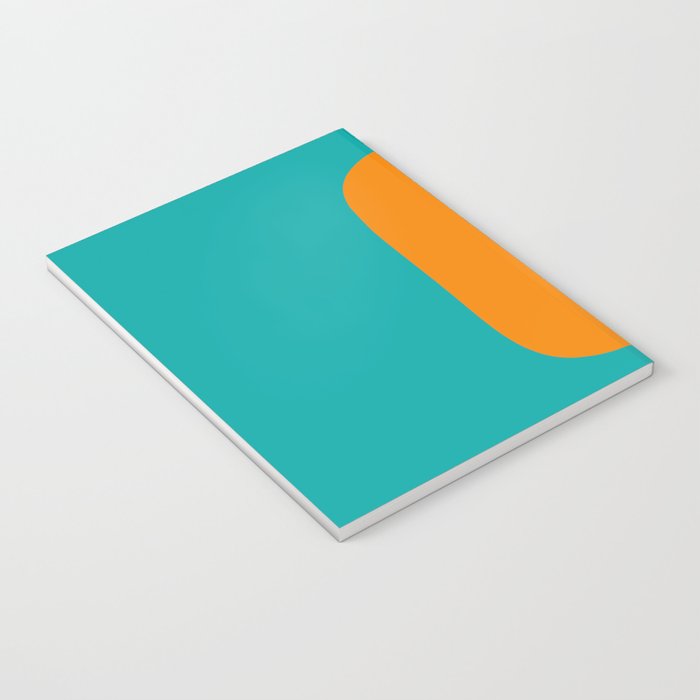 Clarity - Orange and Turquoise Minimalist Notebook Gallery Image 3