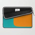 Clarity - Orange and Turquoise Minimalist Laptop Sleeve Gallery Image 2