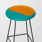 Clarity - Orange and Turquoise Minimalist Stool Gallery Image 2