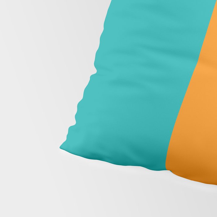 Clarity - Orange and Turquoise Minimalist Pillow Sham Gallery Image 4