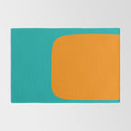 Clarity - Orange and Turquoise Minimalist Rug Gallery Image 2