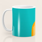 Clarity - Orange and Turquoise Minimalist Coffee Mug Gallery Image 3