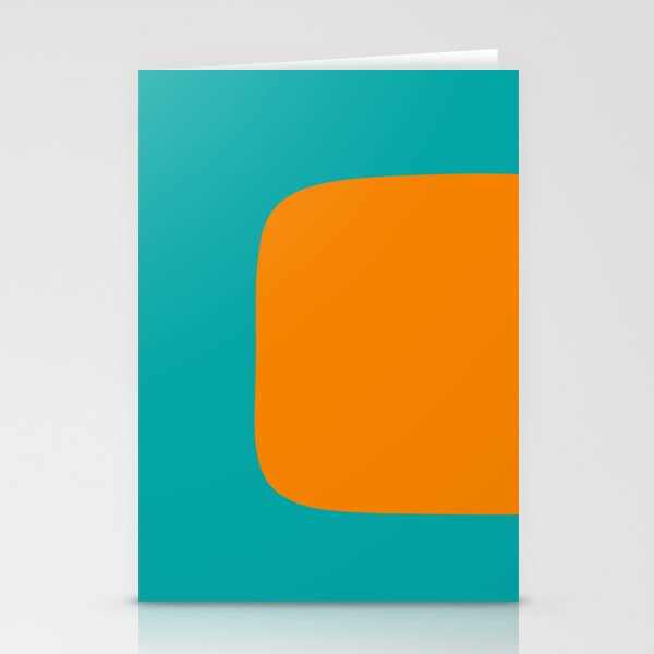 Clarity - Orange and Turquoise Minimalist Stationery Card Gallery Image 2