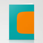 Clarity - Orange and Turquoise Minimalist Stationery Card Gallery Image 2