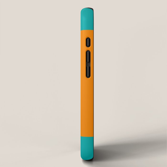 Clarity - Orange and Turquoise Minimalist iPhone Case Gallery Image 2