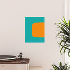 Clarity - Orange and Turquoise Minimalist Poster Gallery Image 2
