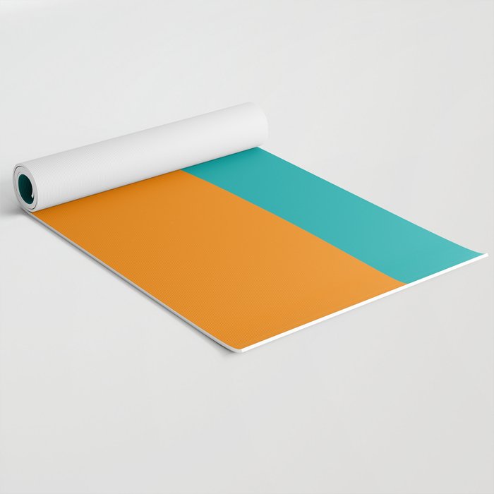 Clarity - Orange and Turquoise Minimalist Yoga Mat Gallery Image 2