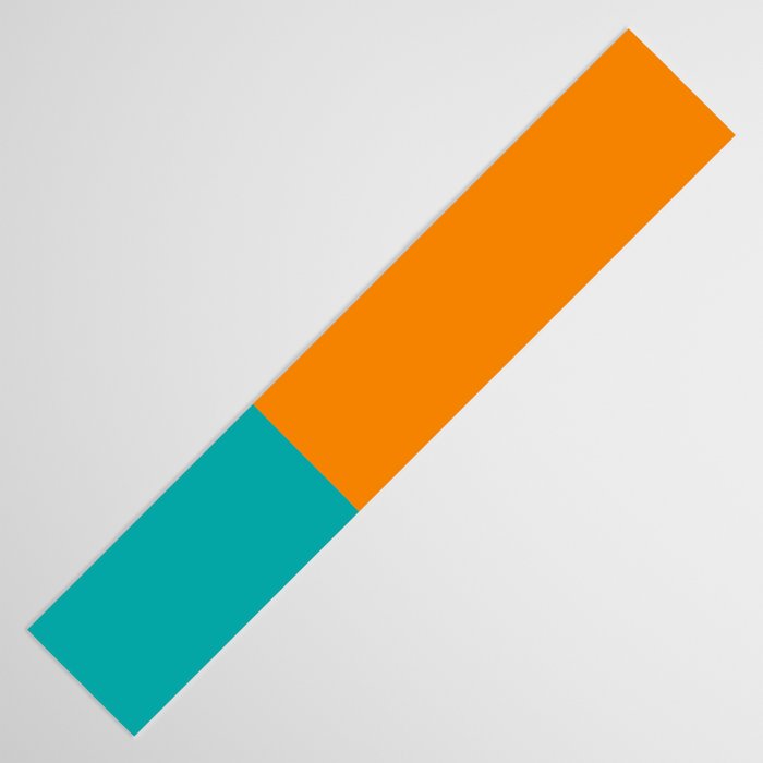 Clarity - Orange and Turquoise Minimalist Table Runner Gallery Image 3