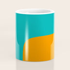 Clarity - Orange and Turquoise Minimalist Coffee Mug Gallery Image 4