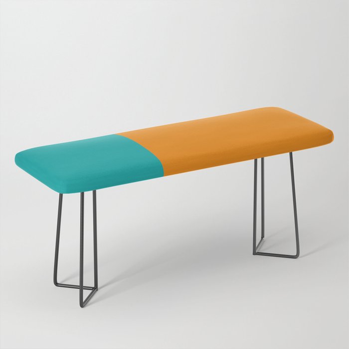 Clarity - Orange and Turquoise Minimalist Bench Gallery Image 1