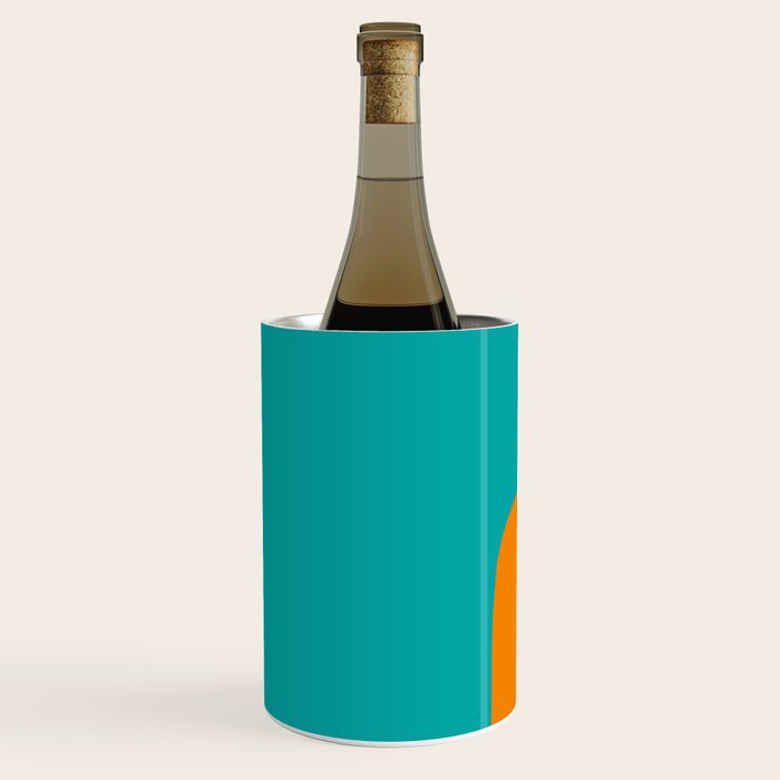 Clarity - Orange and Turquoise Minimalist Wine Chiller Gallery Image 2