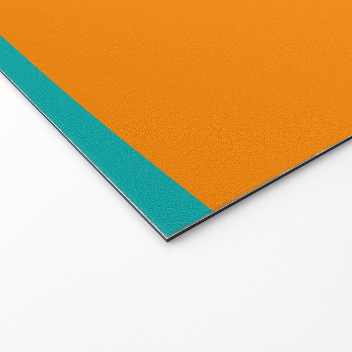 Clarity - Orange and Turquoise Minimalist Welcome Mat Gallery Image 2