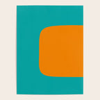 Clarity - Orange and Turquoise Minimalist Poster Gallery Image 4
