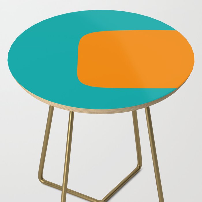 Clarity - Orange and Turquoise Minimalist Side Table Gallery Image 2