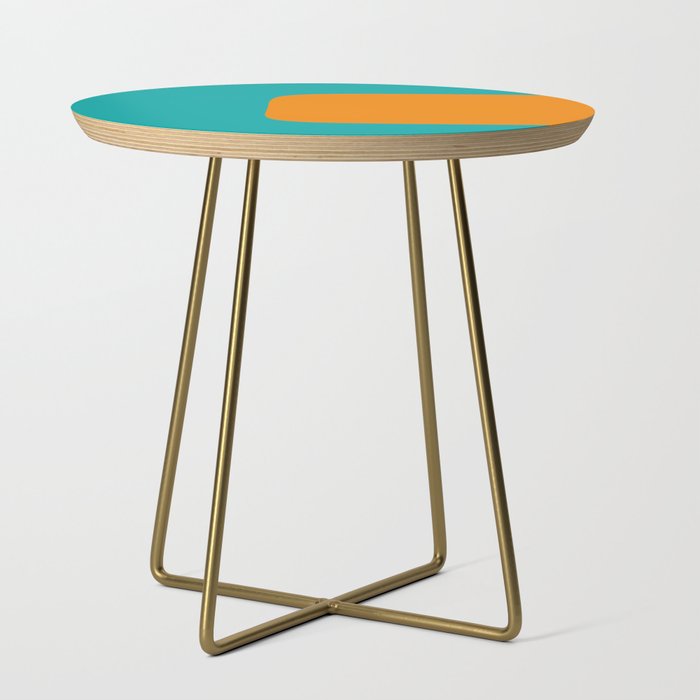 Clarity - Orange and Turquoise Minimalist Side Table Gallery Image 1