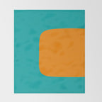 Clarity - Orange and Turquoise Minimalist Throw Blanket Gallery Image 2