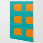Clarity - Orange and Turquoise Minimalist Wallpaper Gallery Image 2