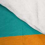Clarity - Orange and Turquoise Minimalist Comforter Gallery Image 4