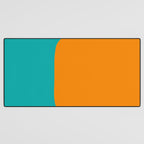 Clarity - Orange and Turquoise Minimalist Desk Mat Gallery Image 3