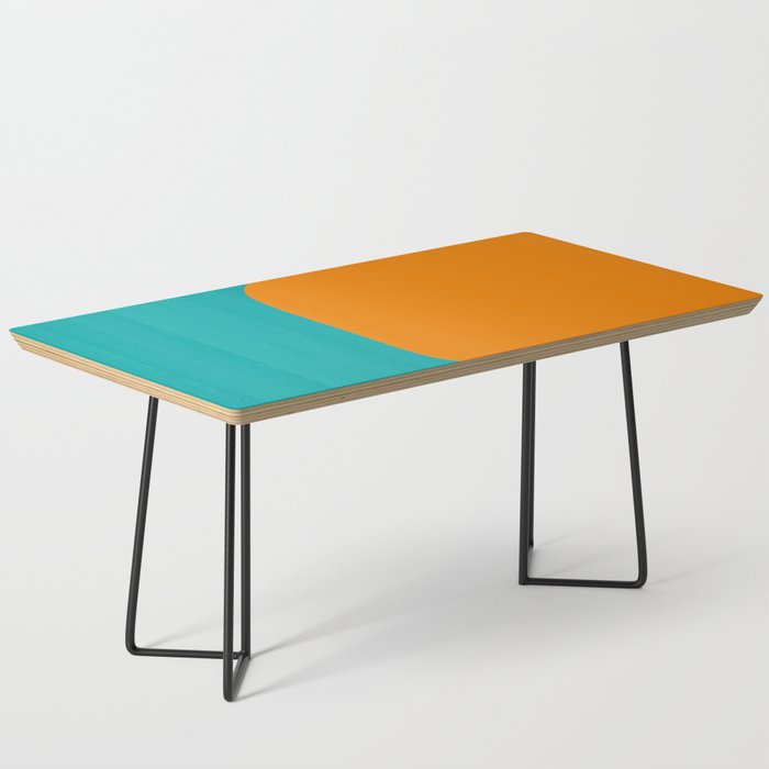 Clarity - Orange and Turquoise Minimalist Coffee Table Gallery Image 1