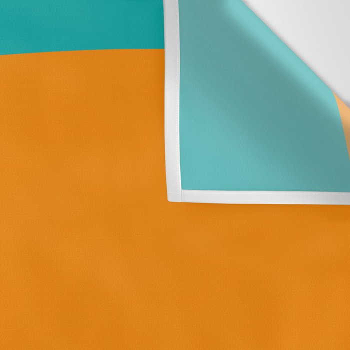 Clarity - Orange and Turquoise Minimalist Wall Tapestry Gallery Image 3