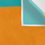 Clarity - Orange and Turquoise Minimalist Wall Tapestry Gallery Image 3