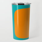 Clarity - Orange and Turquoise Minimalist Travel Mug Gallery Image 1